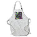 Apron - Image of Black White Bicycle With Lime And Fuchsia Ft Myers Beach lens Art by Florene - Surreal Funky Color Photos