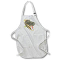 Apron - Image of Funny Alligator Head Holding Flower In Mouth lens Art by Florene - Surreal Funky Color Photos