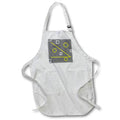 Apron - Image of Simple Gray With Yellow Triangle And Circles White Squares lens Art by Florene - Minimalist And Modern