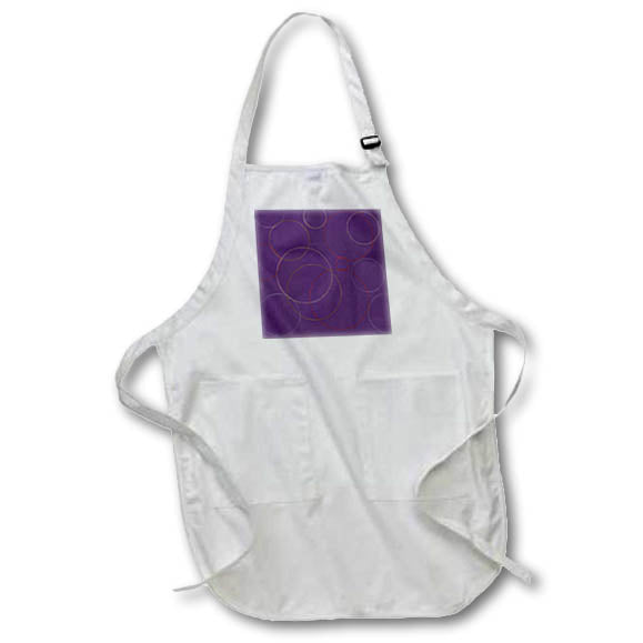 Apron - Image of Two Tone Gold Circles On Purple lens Art by Florene - Minimalist And Modern