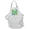 Apron - Image of Smudged Painting With Lime Red And Aqua Pattern lens Art by Florene - Minimalist And Modern