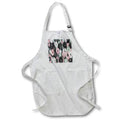 Apron - Image of Smudge Painting Of Black Gray And Pink Donuts lens Art by Florene - Minimalist And Modern