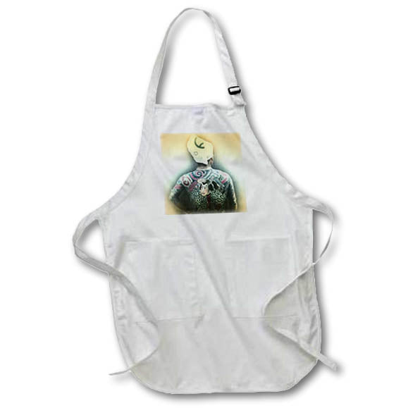 Apron - Magic Lantern Slide Tattoo Japanese Man Vintage Irezumi or Tebori Magic Lantern Slides