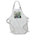 Apron - Magic Lantern Slide Japanese Women in Beautiful Kimonos Hand Colored Magic Lantern Slides