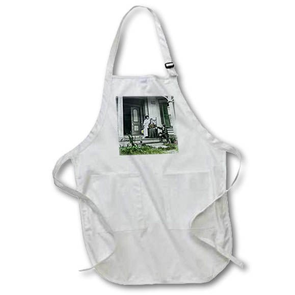 Apron - Magic Lantern Slide Visiting with Mother Victorian Sing Along Magic Lantern Slides