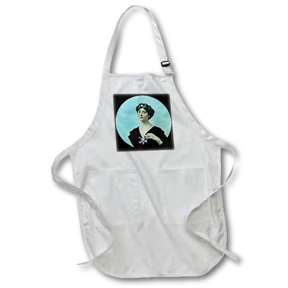 Apron - Magic Lantern Slide Young Pretty Lady Vintage Sing Along Magic Lantern Slides