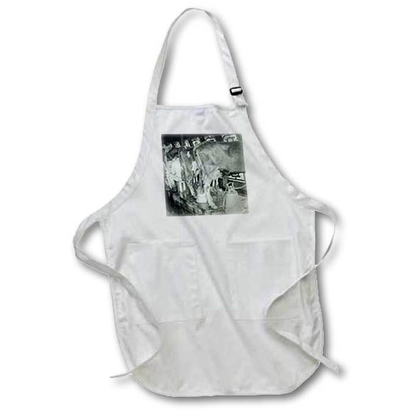 Apron - Magic Lantern Slide Milk Dairy Barns Wisconsin Farming Magic Lantern Slides