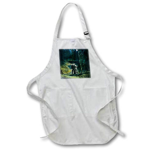 Apron - Magic Lantern Slide Sweetheart Days Moonlight Stroll Vintage Lovers Magic Lantern Slides