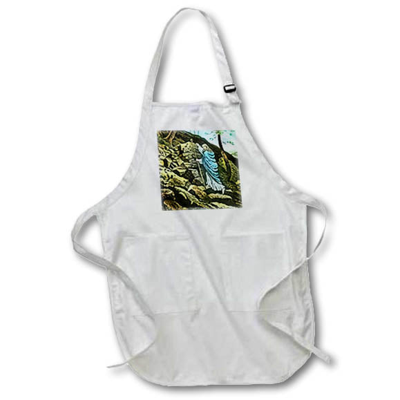 Apron - Magic Lantern Slide Jesus Christ in the Wilderness Vintage Magic Lantern Slides