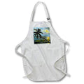 Apron - Magic Lantern Slide Golden Sunset in Honolulu Hawaii Vintage Magic Lantern Slides