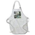 Apron - Magic Lantern Slide Japanese Lady Arranging Flowers Vintage Japan Magic Lantern Slides
