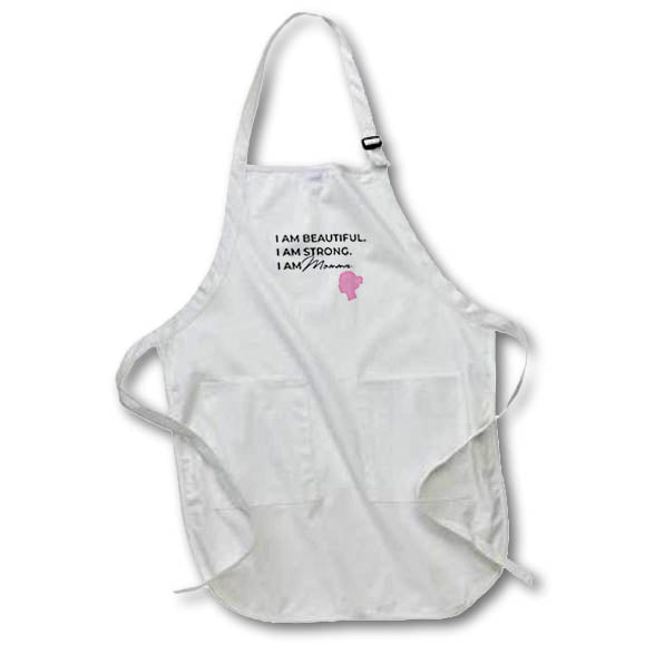 Apron - Image with a text I am beautiful strong momma. s Sayings Collection about MOM