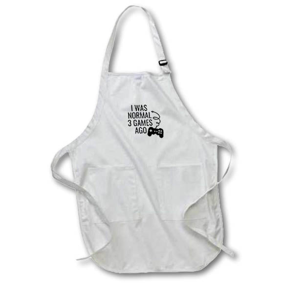 Apron - Funny Quotes with Text of I was normal 3 Games Ago 3dRose-Funny Quotes