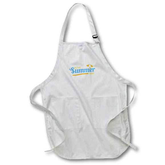 Apron - Summer Graphic Art of with a Text of In The Summer Time 3dRose-Summer