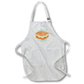 Apron - Cute Image of a Sandwitch with Text of Laughs More Worry Less 3dRose-Funny Quotes