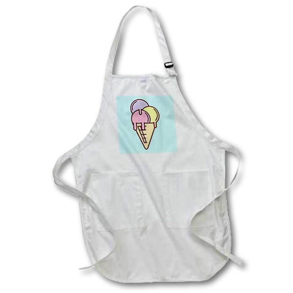 Apron - Image of a Colorful Icecream 3dRose-Summer Graphic Art
