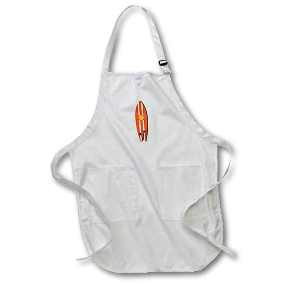 Apron - Summer Graphic of Surf Board 3dRose-Summer Graphic Art