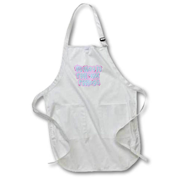 Apron - Pastel Text It Is Okay To Feel Your Feelings 3dRose-Inspirational Quotes