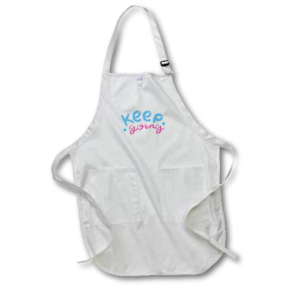 Apron - Pastel Text Keep Going 3dRose-Inspirational Quotes