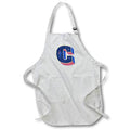 Apron - Personalized Initial Letter C 3D Blue Rosette - Personalized Initials