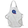 Apron - Personalized Initial Letter Q 3D Blue Rosette - Personalized Initials