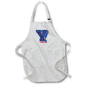 Apron - Personalized Initial Letter Y 3D Blue Rosette - Personalized Initials