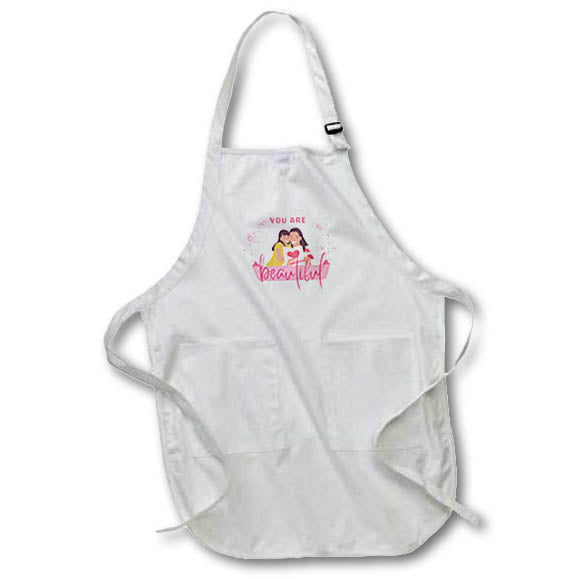 Apron - Gift for Mom on Mothers Day You are Beautiful Rosette - Gift for Mom