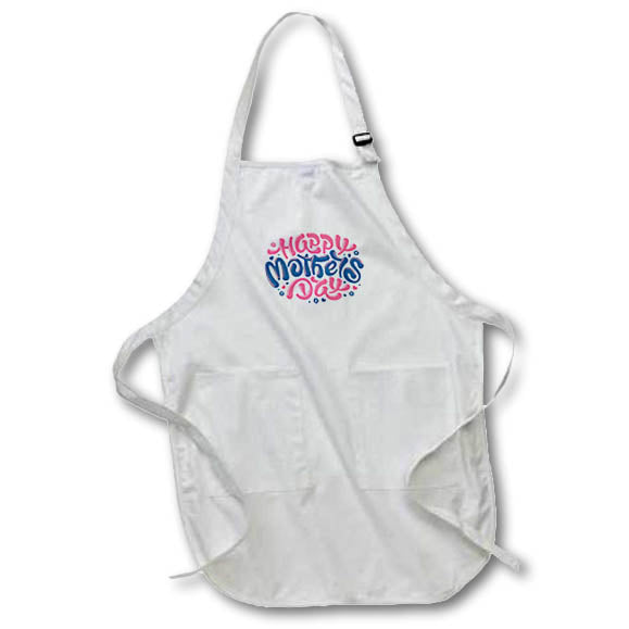 Apron - Gift for Mom on Mothers Day Balloon Lettering Rosette - Gift for Mom