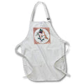 Apron - Pretty Image Of Rose Gold Geometric Floral Monogram Initial A Monograms