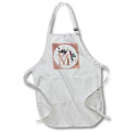 Apron - Pretty Image Of Rose Gold Geometric Floral Monogram Initial M Monograms