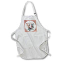 Apron - Pretty Image Of Rose Gold Geometric Floral Monogram Initial V Monograms