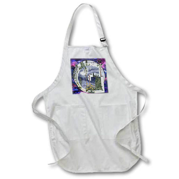Apron - Unique Night Sky Forrest Animals Monogram Initial G Monograms