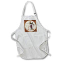 Apron - Pretty Image Of Copper Gold Pink Floral Monogram Initial A Monograms