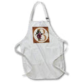 Apron - Pretty Image Of Copper Gold Pink Floral Monogram Initial B Monograms