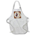 Apron - Pretty Image Of Copper Gold Pink Floral Monogram Initial D Monograms