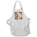 Apron - Pretty Image Of Copper Gold Pink Floral Monogram Initial G Monograms