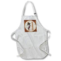 Apron - Pretty Image Of Copper Gold Pink Floral Monogram Initial H Monograms