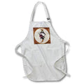 Apron - Pretty Image Of Copper Gold Pink Floral Monogram Initial J Monograms