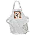 Apron - Pretty Image Of Copper Gold Pink Floral Monogram Initial M Monograms