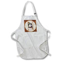 Apron - Pretty Image Of Copper Gold Pink Floral Monogram Initial N Monograms