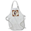 Apron - Pretty Image Of Copper Gold Pink Floral Monogram Initial P Monograms