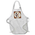 Apron - Pretty Image Of Copper Gold Pink Floral Monogram Initial R Monograms