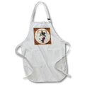 Apron - Pretty Image Of Copper Gold Pink Floral Monogram Initial T Monograms