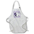Apron - Pretty Purple Floral and Stripes Monogram Initial C Monograms