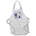 Apron - Pretty Purple Floral and Stripes Monogram Initial G Monograms