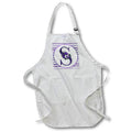 Apron - Pretty Purple Floral and Stripes Monogram Initial S Monograms