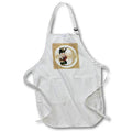 Apron - Glam Image Of Gold Image Of Glitter Floral Monogram Initial D Monograms