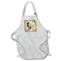 Apron - Glam Image Of Gold Image Of Glitter Floral Monogram Initial K Monograms