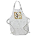 Apron - Glam Image Of Gold Image Of Glitter Floral Monogram Initial R Monograms