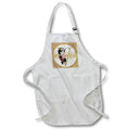 Apron - Glam Image Of Gold Image Of Glitter Floral Monogram Initial V Monograms